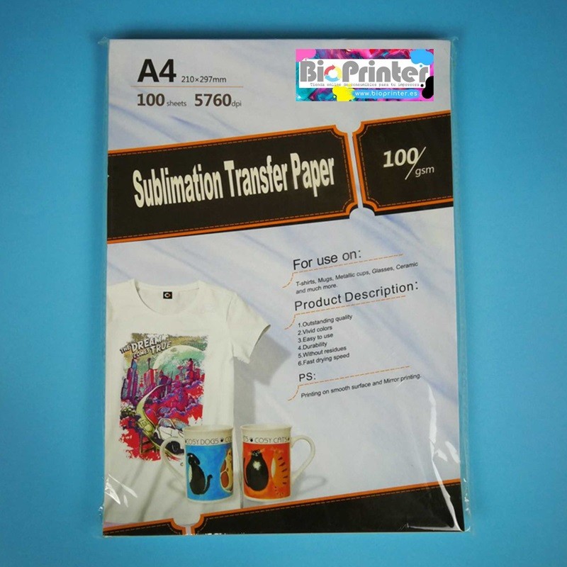 A4 SubliPrime Papier de Sublimation Universel 100x - Silhouette