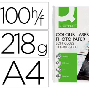 PAPEL FOTO GLOSSY DIN-A4 DE 218g. PAQUETE 100 HOJAS