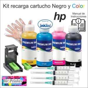 Kit Universal recarga cartuchos HP 300, 301, 302, 303, 304, 305