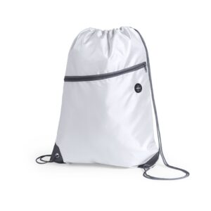 MOCHILA PARA SUBLIMACION CON BOLSILLO CREMALLERA Y SALIDA PARA AURICULARES