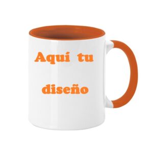 TAZA BICOLOR CON INTERIOR Y ASA DE COLOR PERSONALIZADA CON TU DISEÑO