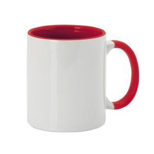 TAZA BICOLOR CON INTERIOR Y ASA DE COLOR PARA SUBLIMACIÓN