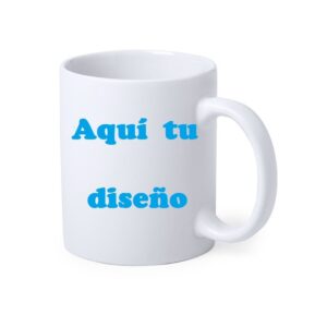 TAZA BLANCA MATE PERSONALIZADA CON TU DISEÑO