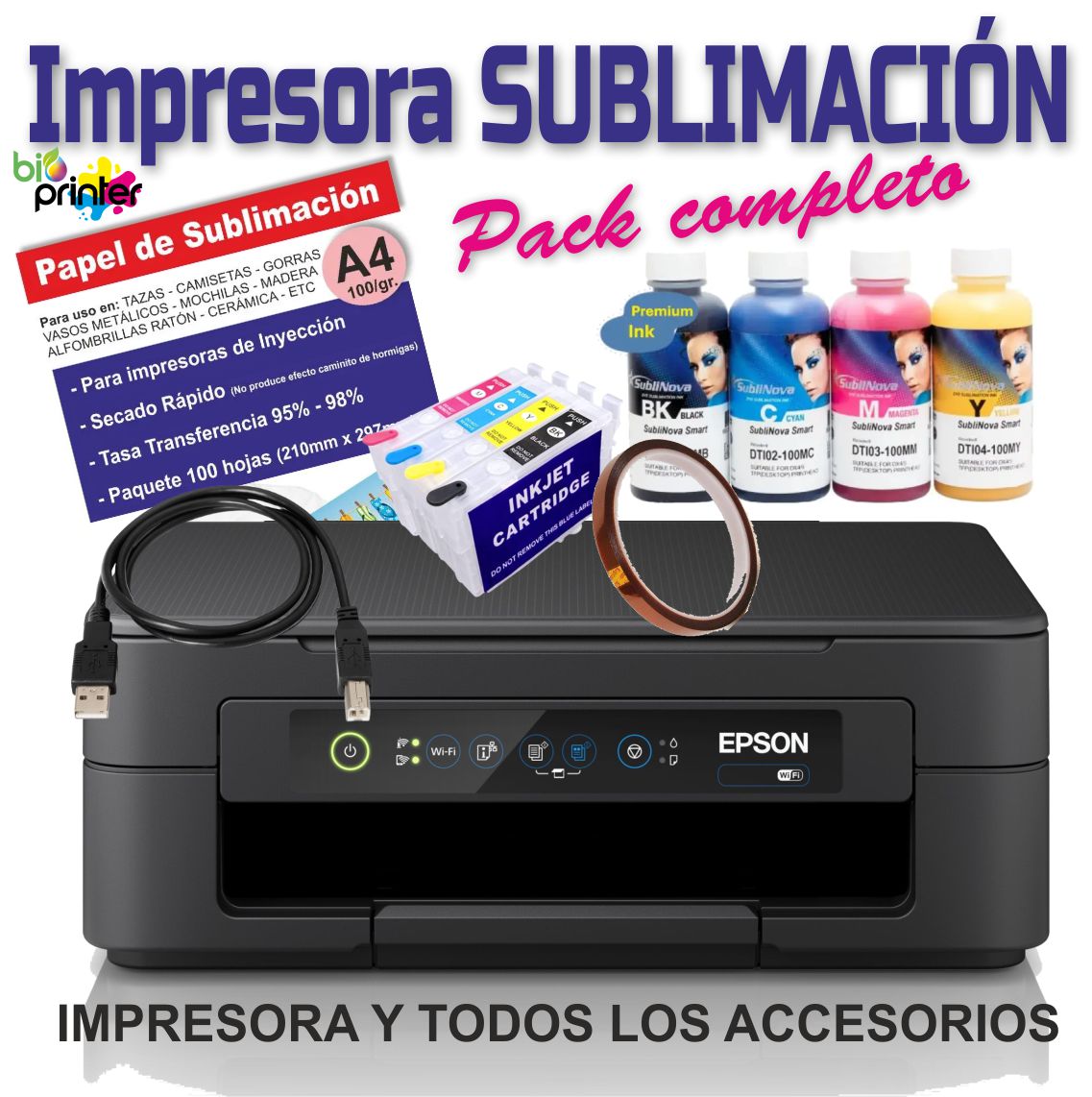 Pack impresora sublimacion