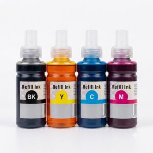 Pack de tinta genérica dye para Epson EcoTank con negro, cian, magenta y amarillo